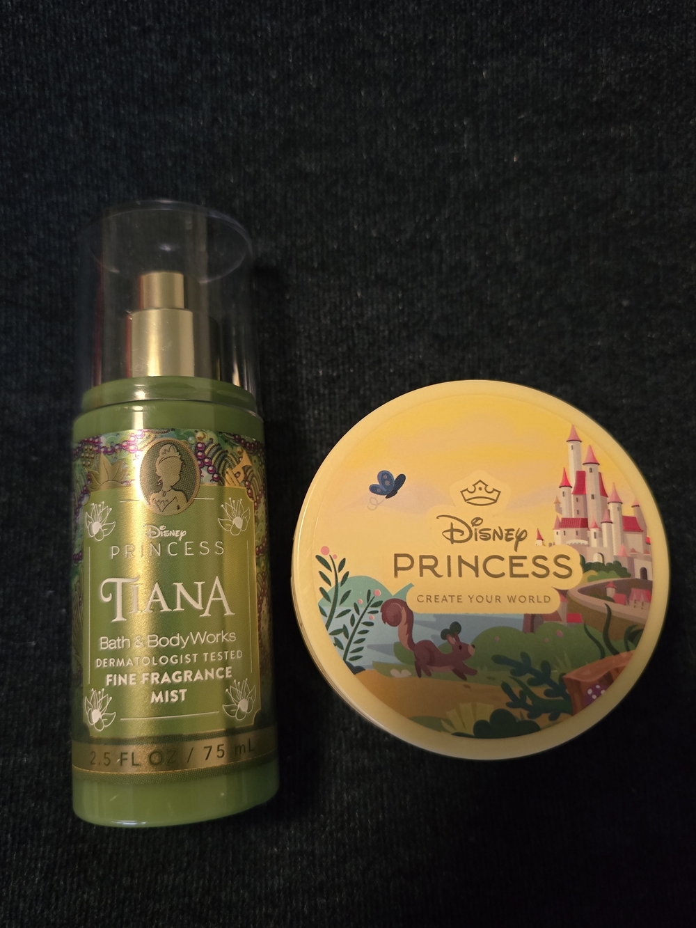Bath and Body Works Disney Princess Tiana Fragrance and Snow White Apple Bundle
